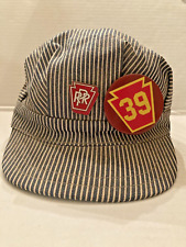 Vintage Pennsylvania Rail Road Train Engineer, Conductor Hat w/ Pin Back Buttons picture