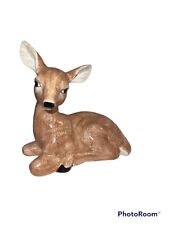 Vintage Sitting Ceramic  Deer Figurine 6.5” x 6”  picture