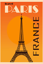 Throwback Travel Paris Poster - Wonderful 11 X 16 French Fine Art & Design Print picture