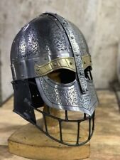 Viking 16 Gage Steel Designer Medieval Armor Helmet for Cosplay picture