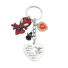 Spiderman Marvel Model Keychain Avengers Superhero Spider Man Key Chain Cartoon picture