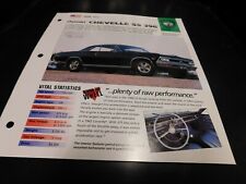 1966 Chevrolet Chevelle SS 396 Spec Sheet Brochure Photo Poster picture