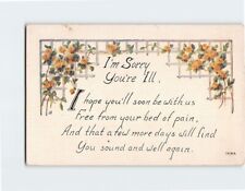 Postcard I'm Sorry You're Ill Flower Art Print picture