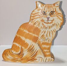 Cats By Nina Ceramic Orange Tabby Cat Nina Lyman Feline Vase Planter 11