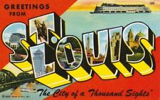c1950 Large Letter Greetings from St. Louis, Missouri. Unposted picture