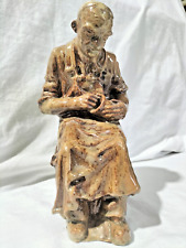 Vintage Petri Holland Ltd Ed Terracotta Figure Elderly Potter Stunning Piece AF picture