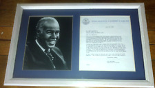 ROY WILKINS Signed 1966 NAACP Letter Handsomely Framed with 8x10 B/W Photograph picture