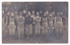 Early Football Team Group Portrait Ball Protective Gear Toledo OH Postmark RPPC picture