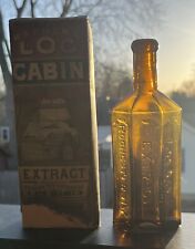 WARNER'S LOG CABIN EXTRACT ROCHESTER NY BOTTLE 1887 3 SIDED WITH BOX picture
