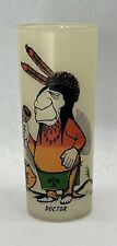 Vintage 1950's Bill Flores Native American Indian Doctor Frosted Glass Cup Mint picture