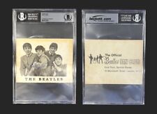 THE BEATLES RINGO STARR SIGNED AUTOGRAPHED 1963 FAN CLUB CARD BECKETT TRACKS COA picture