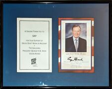 ✨ George H.W. Bush Autographed Signed Framed Matted Display 2002 SRP AZ Award picture