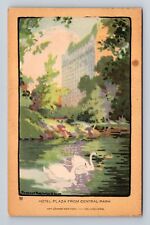 New York City NY, Hotel Plaza, Advertising, Central Park, Vintage Postcard picture