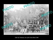 OLD 8x6 HISTORIC PHOTO OF FALLS CITY NEBRASKA VIEW OF THE UNION HOTEL c1900 picture