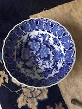 Antique Chinese Blue & White Porcelain Big Bowl D. w/ Pomegranate, Vans & Birds picture