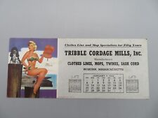 Vintage 1952 Tribble Cordage Mills, Inc. Ink Blotter Card Woburn, MA picture