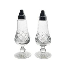 Rogaška “Gallia” Pair of Crystal Footed Salt & Pepper Shakers 6 3/8” Signed picture