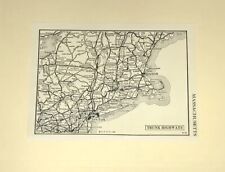 91 Year Old MASSACHUSETTS Auto Highway Map, Very Detailed, Near Mint picture