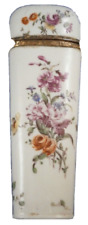 Antique 18thC Mennecy Porcelain Floral Sewing Case Etui Porzellan France Box picture