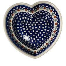 Boleslawiec Polish Pottery Heart Bowl 8.5