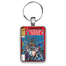 Marvel 1984 Machine Man #1 Cover Key Ring or Necklace Classic Comic Book Jewelry picture