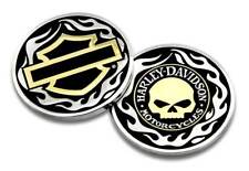 Harley-Davidson Golden Skull / Bar & Shield Challenge Coin, 1.75 inch 8005092 picture