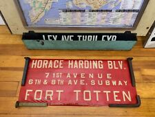 1952 NY NYC BUS ROLL SIGN FORT TOTTEN 8th AVE SUBWAY TIMES SQUARE 71st AVENUE picture