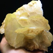 670g Natural High Quality Yellow Translucent Flaky Calcite from Guangdong,China picture