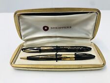 Vintage Sheaffers Pen & Pencil Set In Case Lifetime 14K White Dot Pen Antique picture