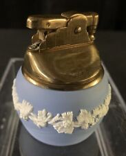 Vintage 1968 Wedgwood Jasperware Blue With White Reliefs Functioning Lighter picture