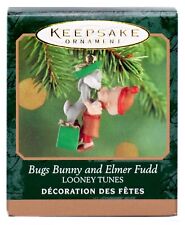 Bugs Bunny and Elmer Fudd NEW Hallmark Miniature 2000 Ornament Looney Tunes 1999 picture