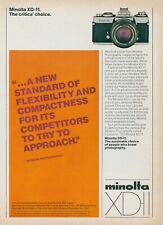 1979 Minolta XD 11 Camera Critics Automatic Choice Vintage Print Ad SI3 picture