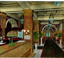 Chicago IL Illinois Plaza Hotel Lobby and Office 1920s UNP Vtg Postcard picture