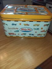 Vintage Yellow Metal Tonka Toys Popcorn Tin/Box & Lid; Storage HASBRO 1998 picture
