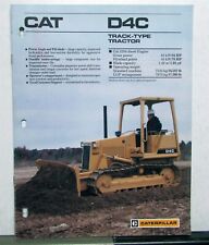 1988 CAT D4C Track type Tractor Construction Specifications Sales Brochure picture