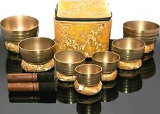 Chakra Healing Tibetan Singing Bowl set of 7- Natural Kasa Chakra balancing bowl picture