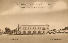 1930s Roadside Postcard; El Paso TX Del Camino Courts Motel, 4900 Alameda Ave picture