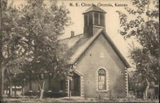 Grenola,KS M.E. Church Elk County Kansas The Variety Store Antique Postcard picture