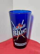 Labatt Blue Pint Beer Glass -  Bauer Hockey - Cobalt Blue * Mint picture