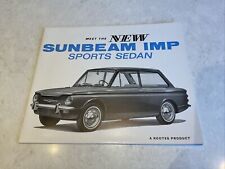 1964 Sunbeam Imp Sports Sedan Brochure Folder Excellent Original 64 picture