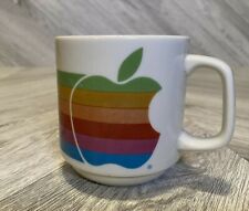 Apple Computers Macintosh Rainbow Vintage Coffee Mug Logo Tech Promo picture
