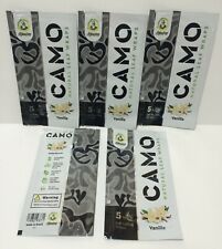 5 PACKS of CAMO NATURAL LEAF WRAPS - VANILLA - 25 SHEETS HERBAL CHAMOMILE MATE picture