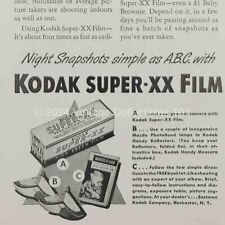 1941 Kodak Super XX Film Night Photography girl photo art decor vintage print ad picture