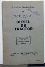 1945 Caterpillar Diesel D8 Tractor Specifications Construction Operators Manual picture