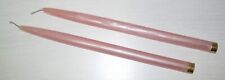Vintage DH Lindberg PINK PEARLIZED LUCITE candles 11.5