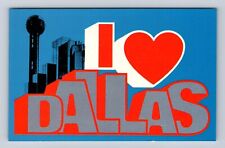 Dallas TX-Texas, LARGE LETTER GREETING, Antique Vintage Souvenir Postcard picture