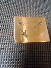 Vintage Powder Compact Elgin American Sports Theme (Detached Mirror) picture