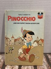 Vintage Walt Disney Pinocchio And His Puppet Show Adventure 1973 Hardcover Book picture