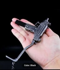 TACTICAL METAL UZI SUBMACHIN GUN (1:3) 5.91inch Mini Model High Quality Keychain picture