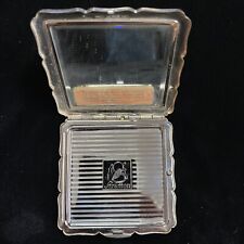 Art Deco Stratton Silver Tone Powder Makeup & Mirror Compact Made In England picture